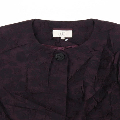 CCS Womens Purple Floral  Jacket  Size 12