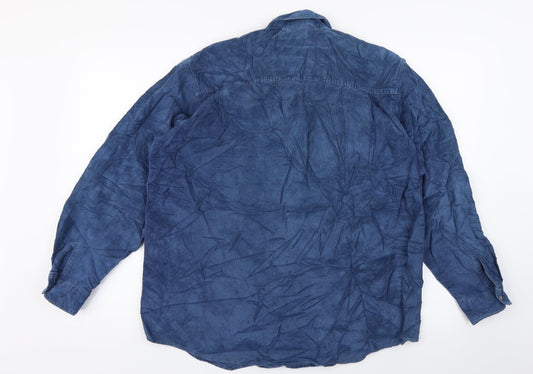 Cotton Republic Mens Blue    Polo Size 14