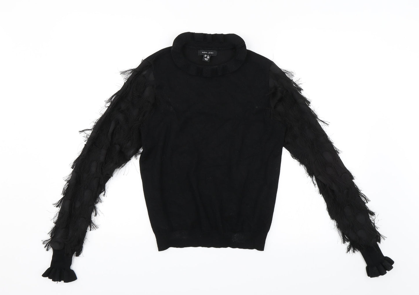 Womens UK Size S New Look Black Basic Blouse