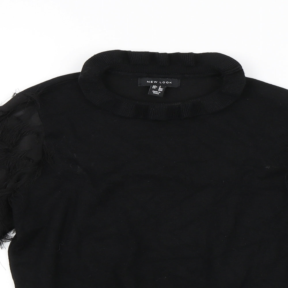 Womens UK Size S New Look Black Basic Blouse
