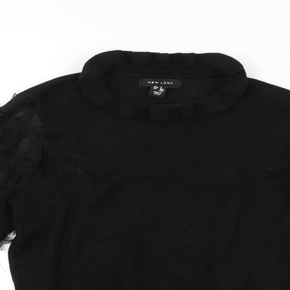 Womens UK Size S New Look Black Basic Blouse