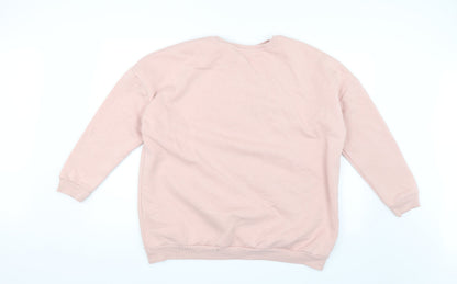 Womens UK Size XL Papaya Pink Pullover Jumper