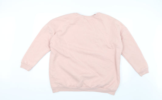 Womens UK Size XL Papaya Pink Pullover Jumper