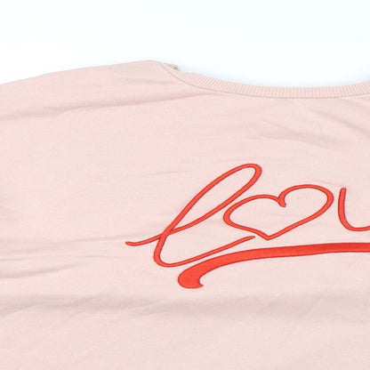 Womens UK Size XL Papaya Pink Pullover Jumper