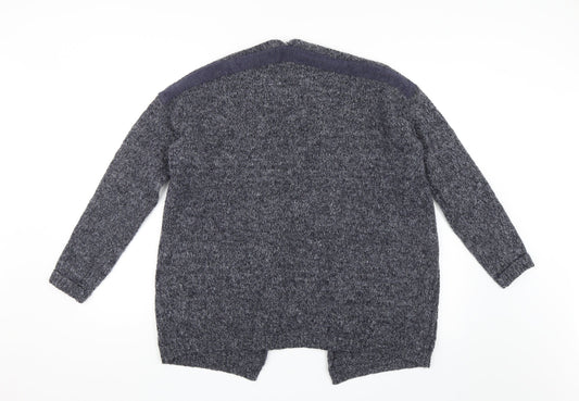Womens UK Size S Papaya Blue Cardigan Jumper