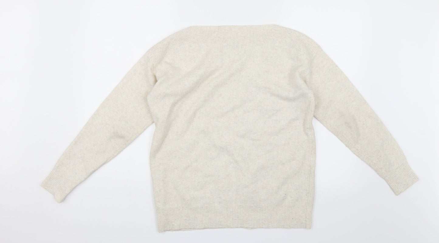 George Womens White   Pullover Jumper Size S