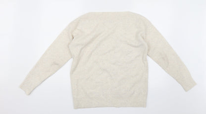 George Womens White   Pullover Jumper Size S
