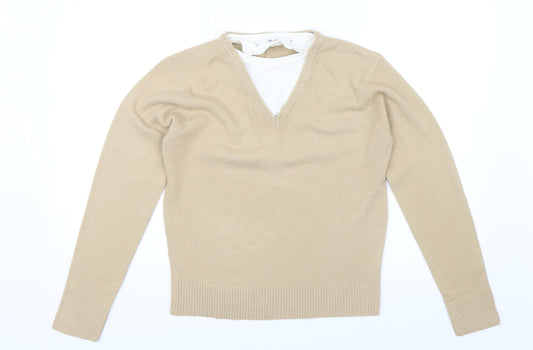 M&Co Womens Beige   Pullover Jumper Size S