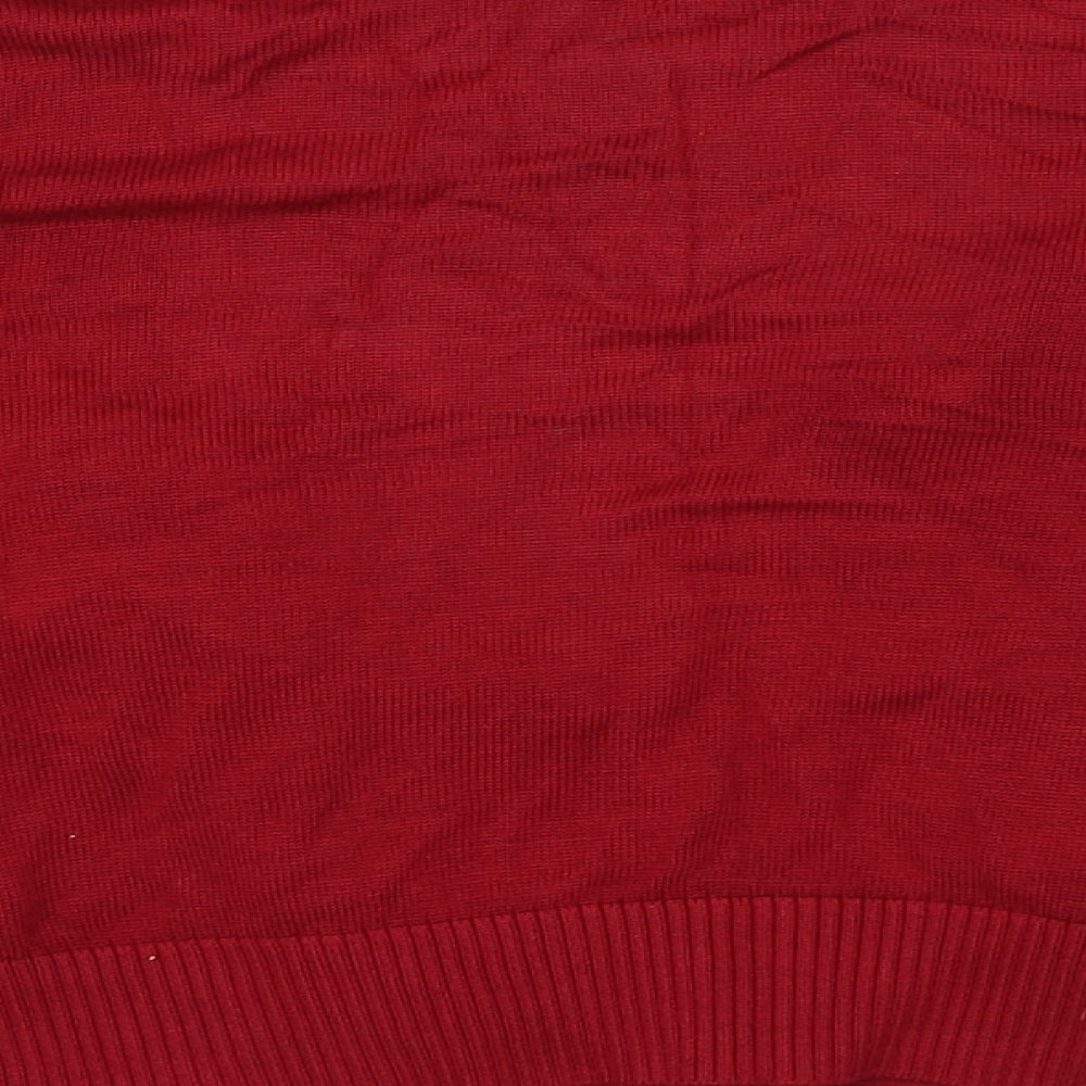 Womens UK Size 16 Warehouse Red Shrug Jumper