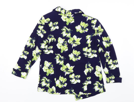 Klass Womens Blue Floral  Jacket  Size 12