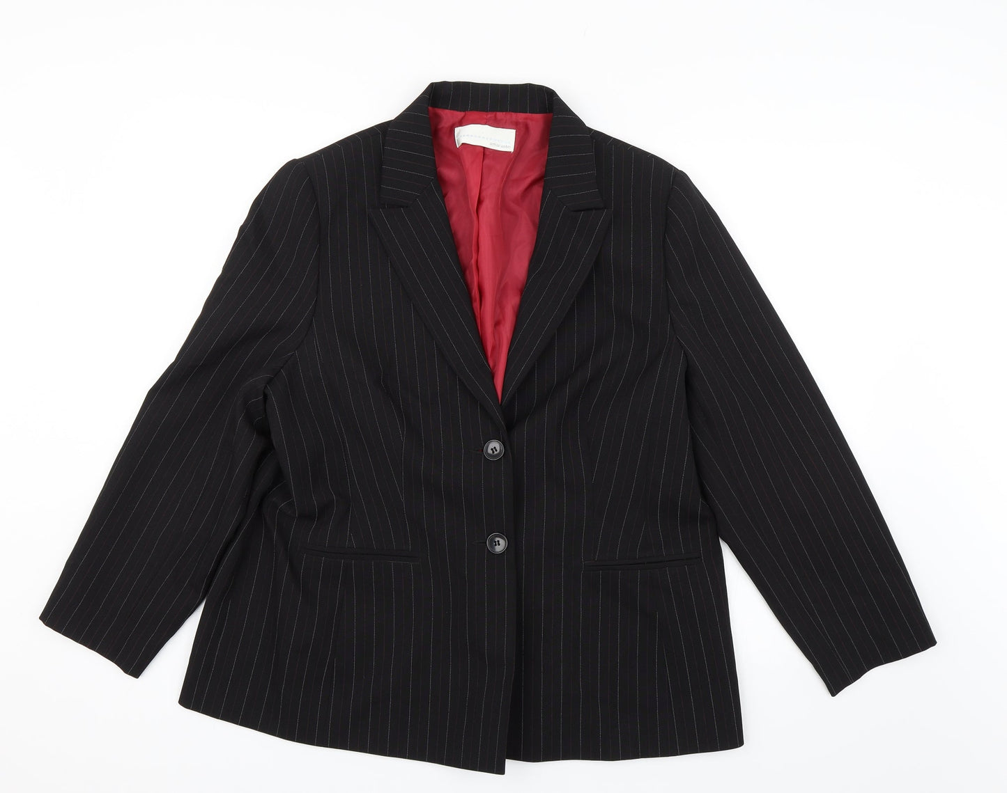 Womens UK Size 20 AMARANTO Regular Black Blazer