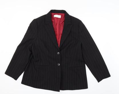Womens UK Size 20 AMARANTO Regular Black Blazer