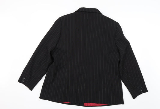 Womens UK Size 20 AMARANTO Regular Black Blazer