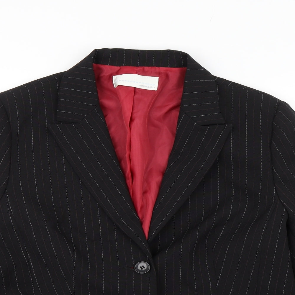 Womens UK Size 20 AMARANTO Regular Black Blazer