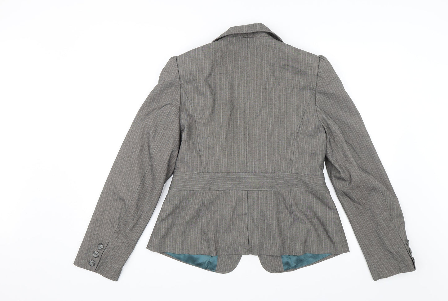 George Womens Grey Striped  Jacket Blazer Size 14