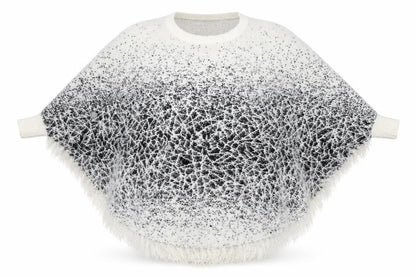 S.N Moda Womens White   Cape Jumper One Size