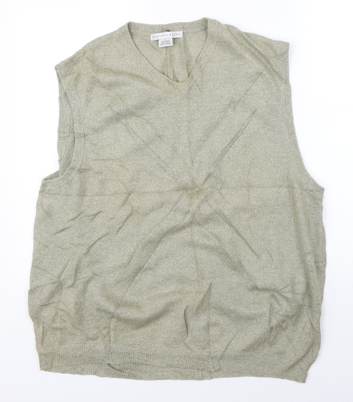 Geoffrey Beene Womens Green   Vest Jumper Size L