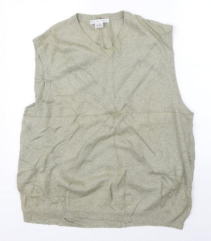 Geoffrey Beene Womens Green   Vest Jumper Size L