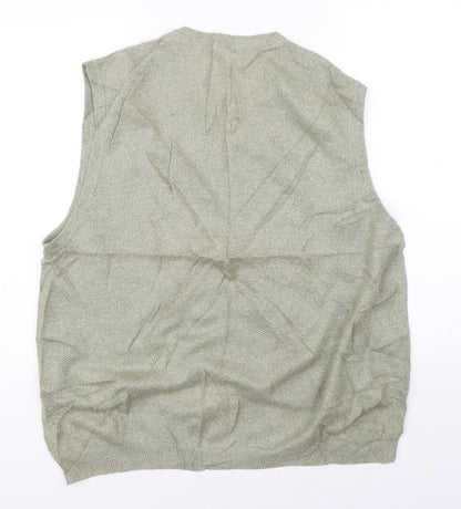Geoffrey Beene Womens Green   Vest Jumper Size L