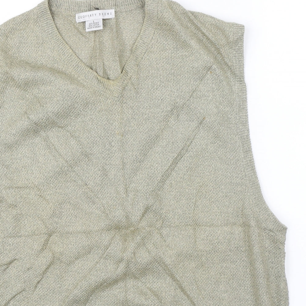 Geoffrey Beene Womens Green   Vest Jumper Size L