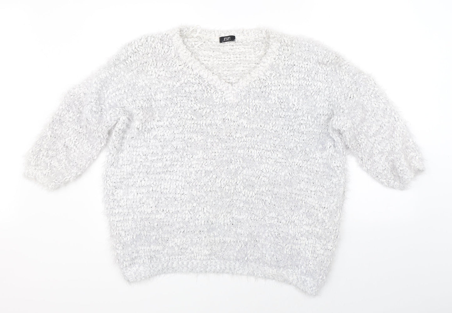 F&F Womens Grey   Pullover Jumper Size 16