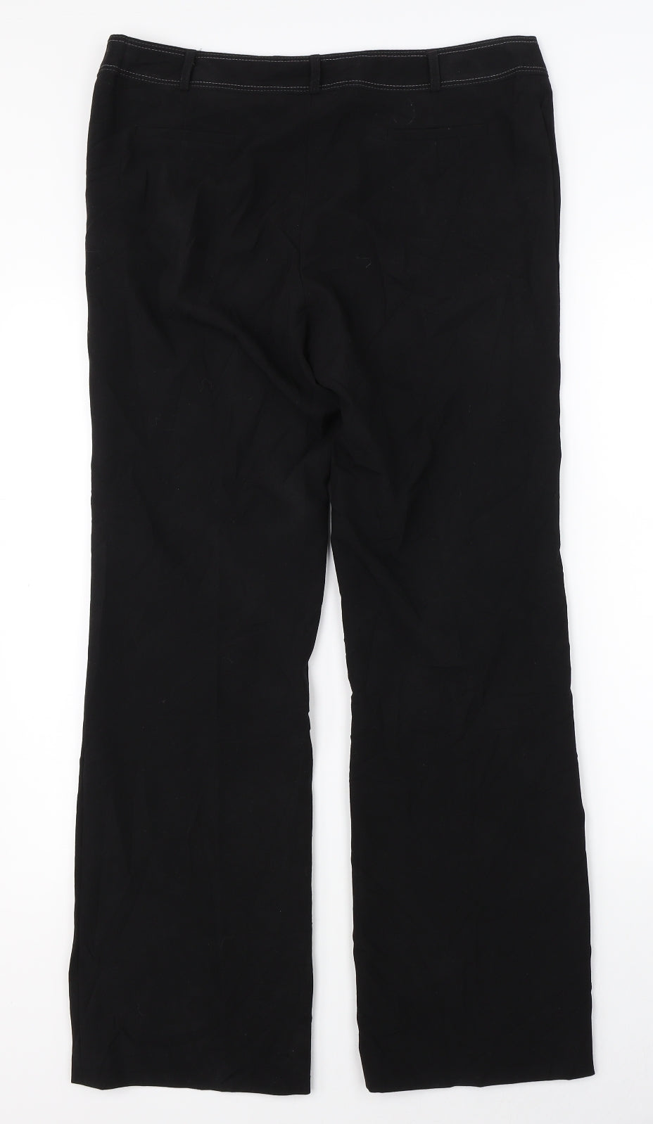 Womens UK Size 12 Dorothy Perkins Regular Fit Dress Pants Black Trousers