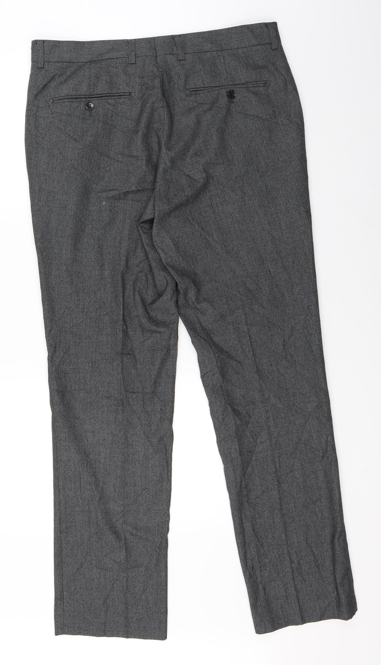 Womens UK Size 16 Preworn Regular Fit  Grey Trousers