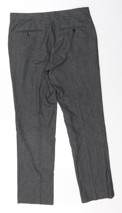 Womens UK Size 16 Preworn Regular Fit  Grey Trousers
