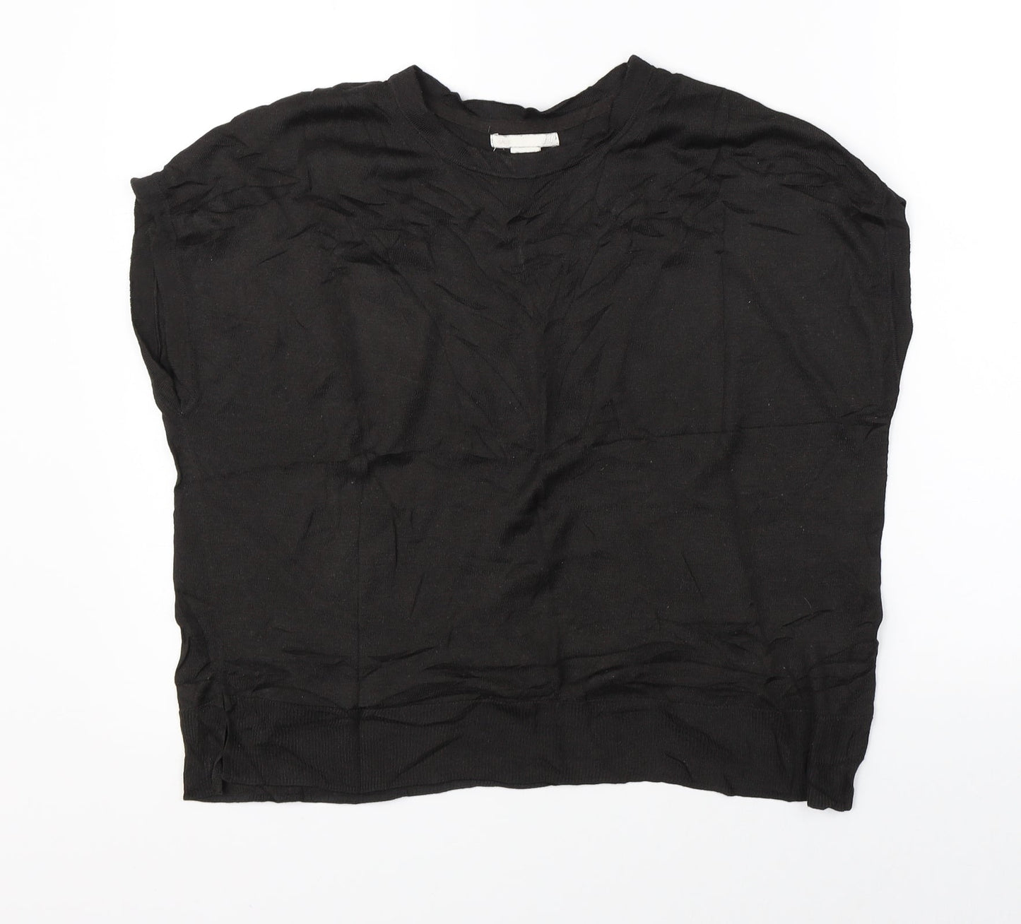 Womens UK Size S H&M Black Basic Blouse