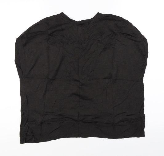 Womens UK Size S H&M Black Basic Blouse