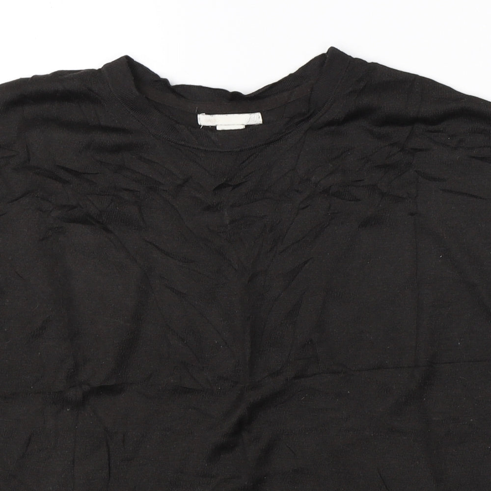 Womens UK Size S H&M Black Basic Blouse