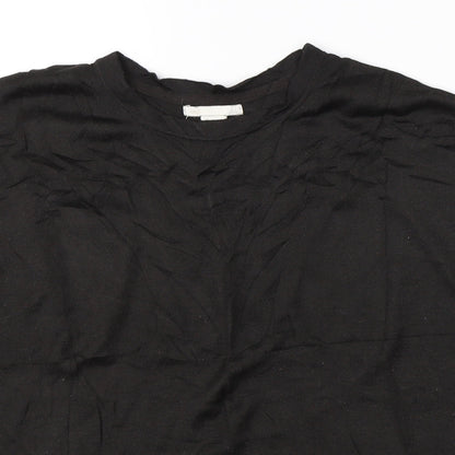 Womens UK Size S H&M Black Basic Blouse