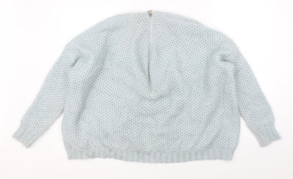 QED London Womens Blue  Knit Pullover Jumper Size S