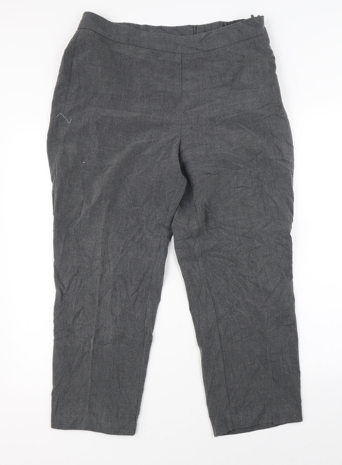 Isle Womens Grey   Trousers  Size 14 L23 in