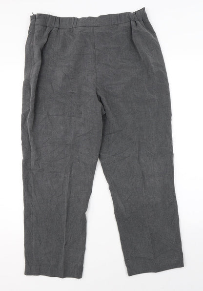 Isle Womens Grey   Trousers  Size 14 L23 in