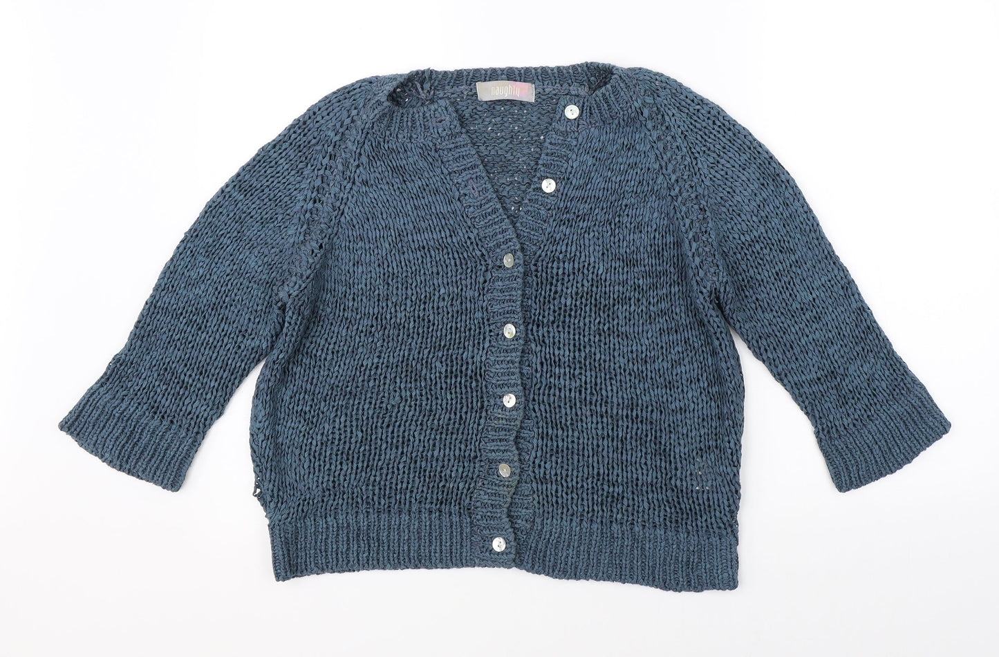 Naughty Womens Blue   Cardigan Jumper Size 14