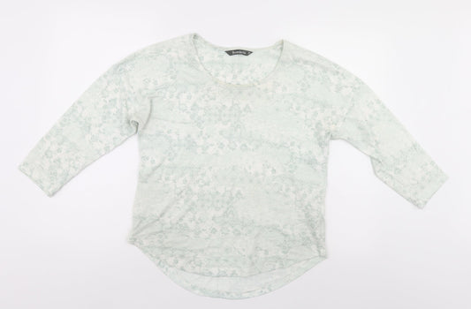 Bonmarché Womens Green Floral  Basic Blouse Size 10
