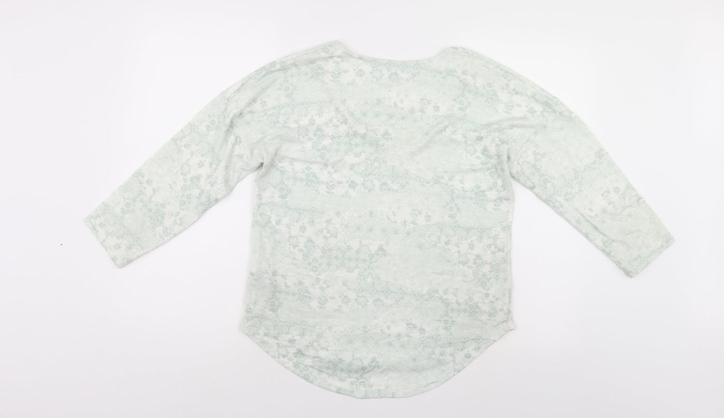 Bonmarché Womens Green Floral  Basic Blouse Size 10