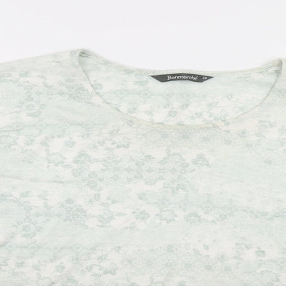 Bonmarché Womens Green Floral  Basic Blouse Size 10