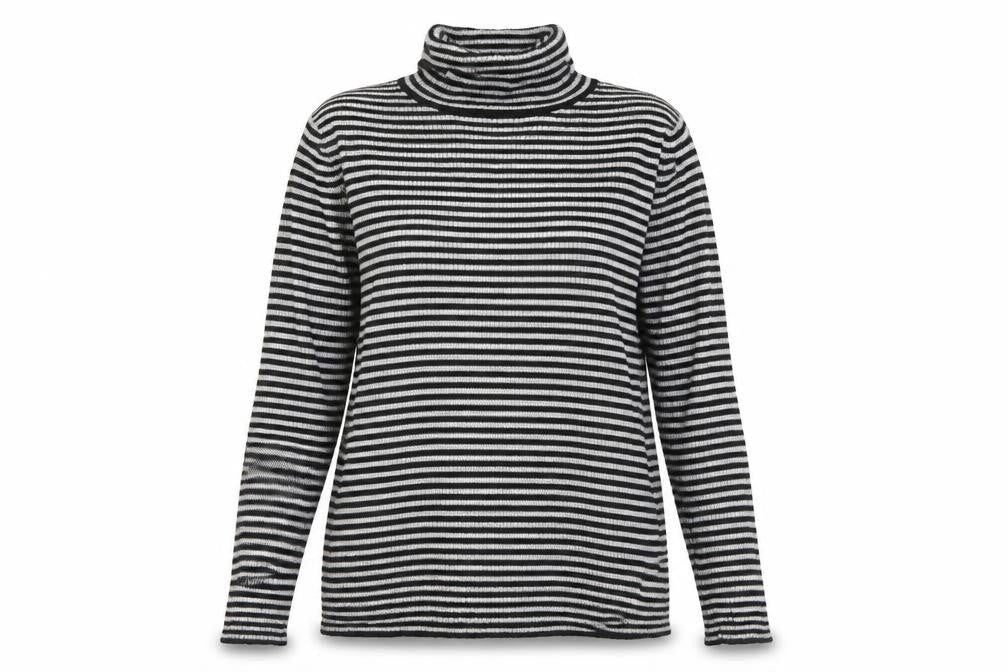 Marks & Spencer Womens Grey Striped  Pullover Jumper Size 14