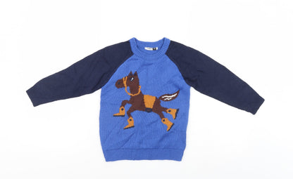 PEP & CO Girls Blue   Pullover Jumper Size 4-5 Years