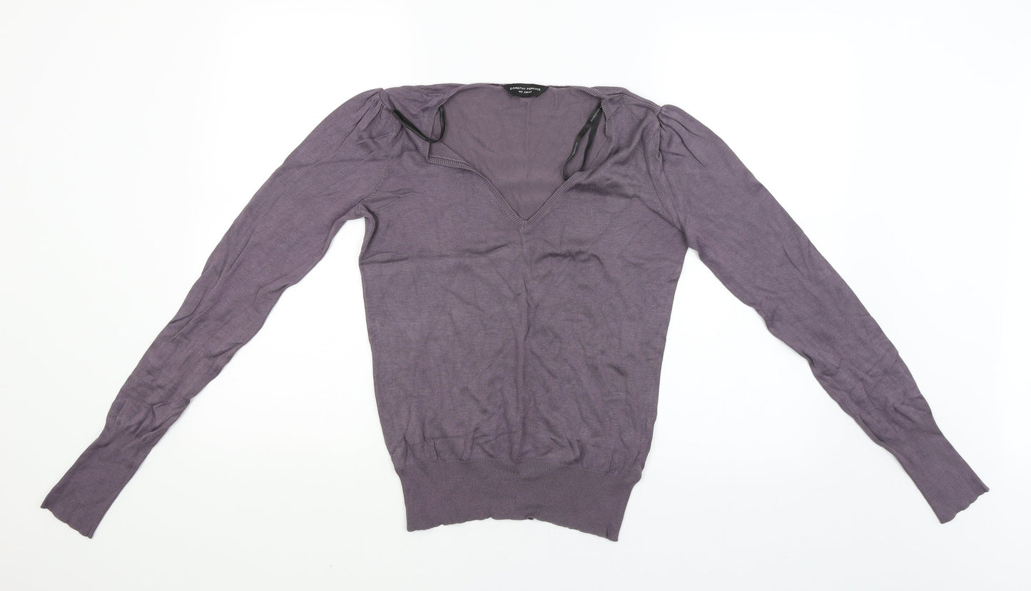 Dorothy Perkins Womens Purple   Pullover Jumper Size 10
