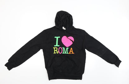 ITS Boys Black   Pullover Hoodie Size XS  - I love Roma