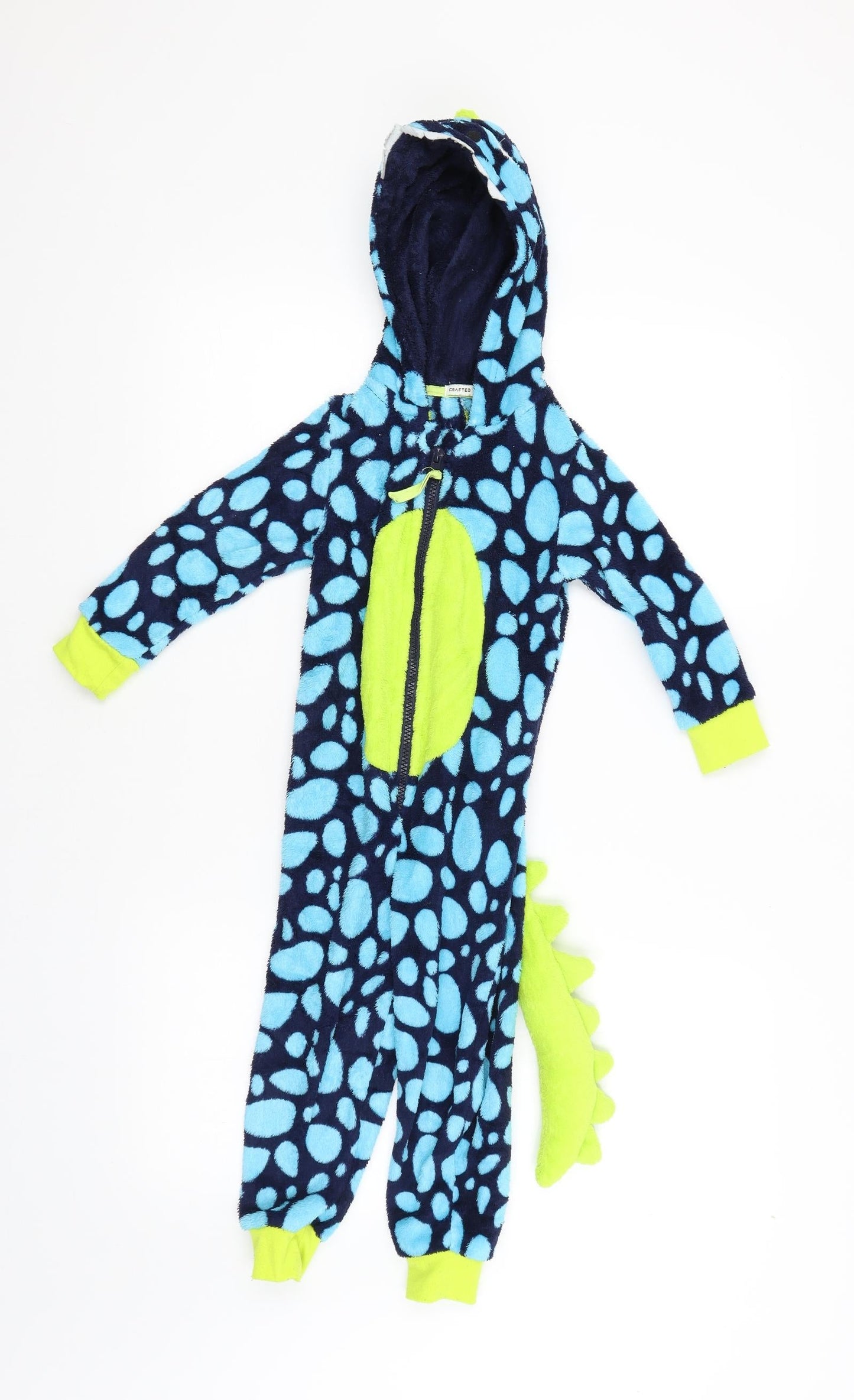 Crafted Boys Blue Spotted  Babydoll One Piece Size 3-6 Months