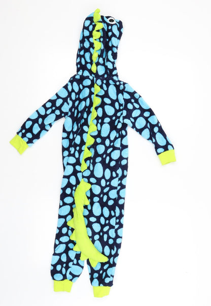 Crafted Boys Blue Spotted  Babydoll One Piece Size 3-6 Months