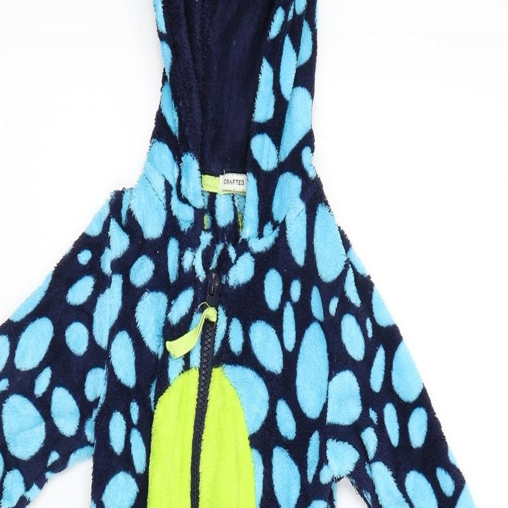 Crafted Boys Blue Spotted  Babydoll One Piece Size 3-6 Months