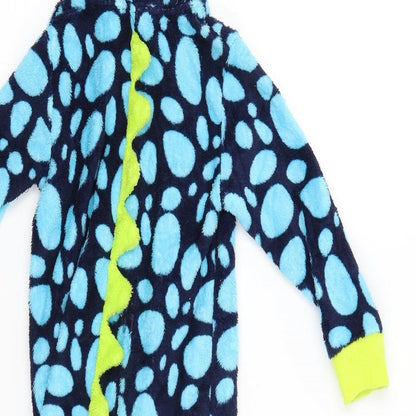 Crafted Boys Blue Spotted  Babydoll One Piece Size 3-6 Months
