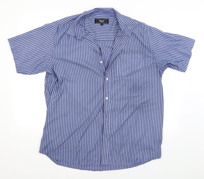 Womens UK Size L Originals Blue Basic Button-Up