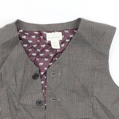 Close-up detail of Monsoon boys’ grey jacket, size 9, years