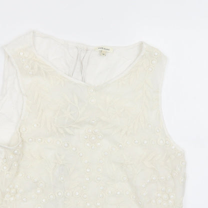 River Island Womens White   Tank Dress  Size 14
